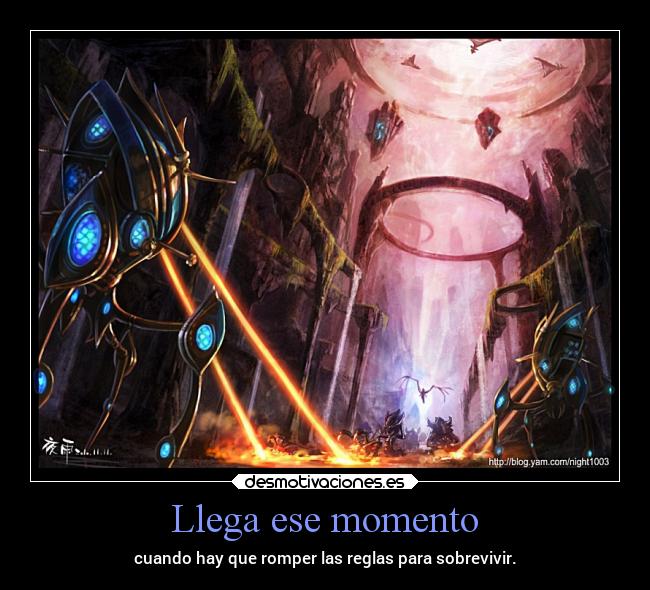 carteles videojuegos adum starcraft alex vazquez999 caos total por siempre aqui hearth swarm protoss desmotivaciones