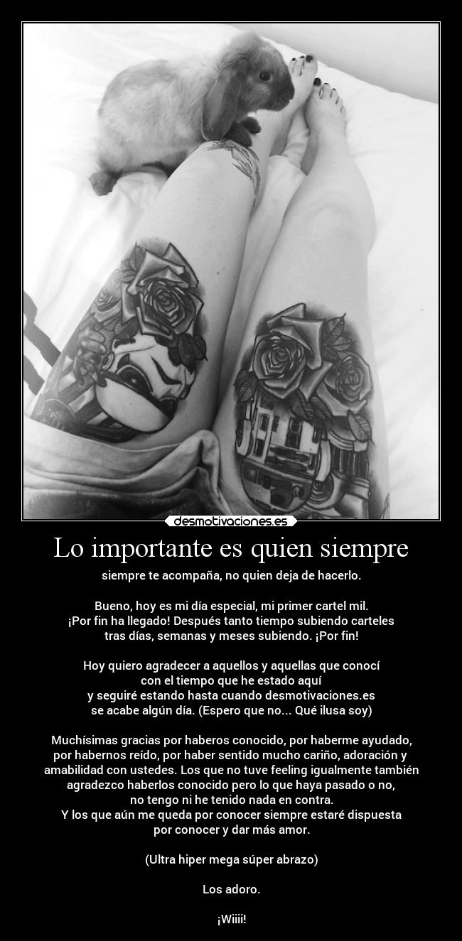 Lo importante es quien siempre -