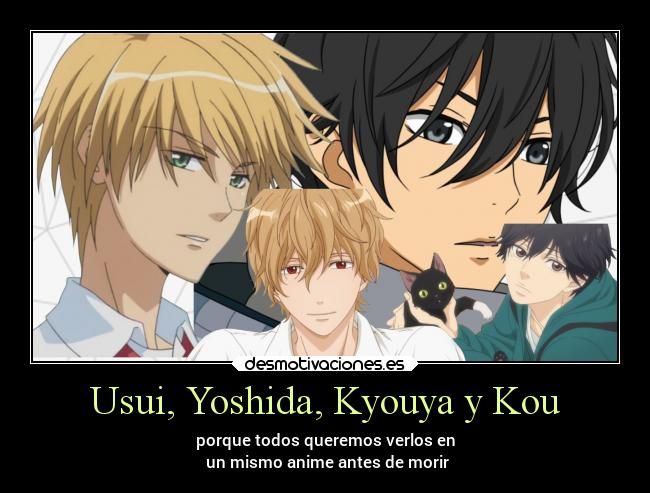 carteles anime amistad yoshidaharu usuitakumi kyouyasata mabuchikou romance escolares desmotivaciones