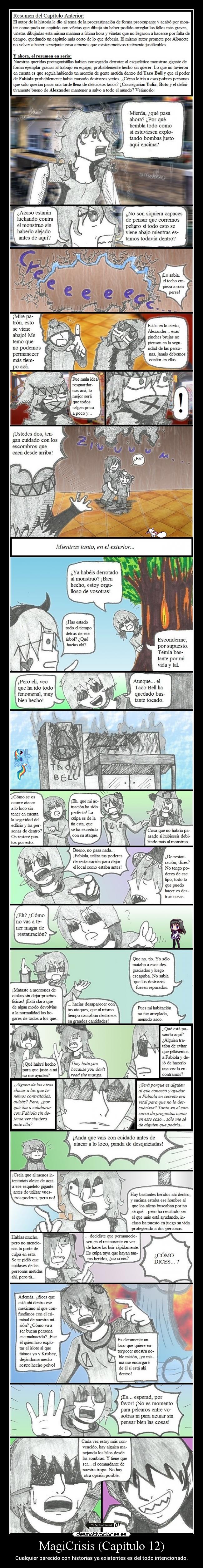 carteles anime extraterrestrial magical nonsense 567 magicrisis capitulo12 desmotivaciones