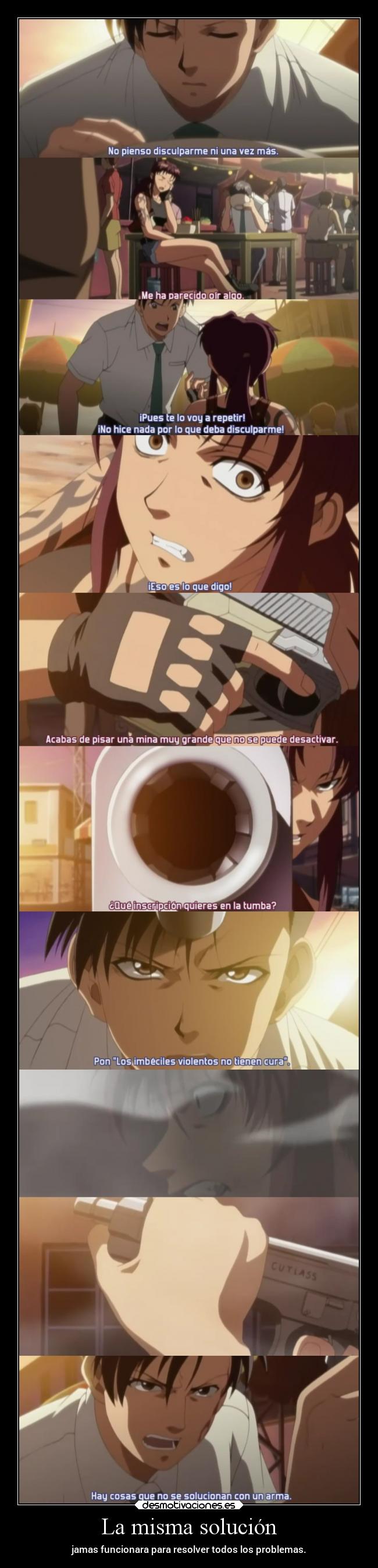 carteles anime solucion funcionar resolver erosekai problema raptorhunters desmotivaciones