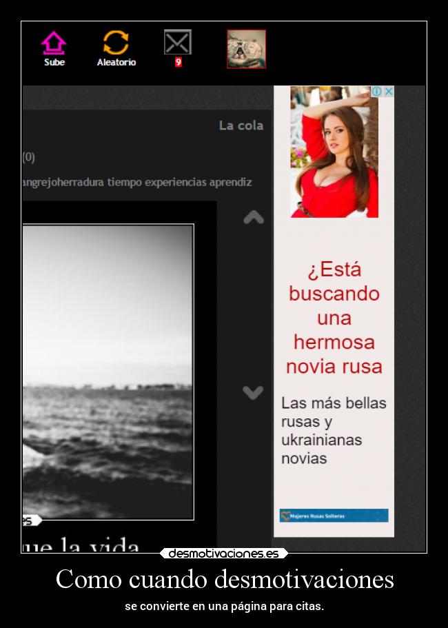 Como cuando desmotivaciones - se convierte en una página para citas.