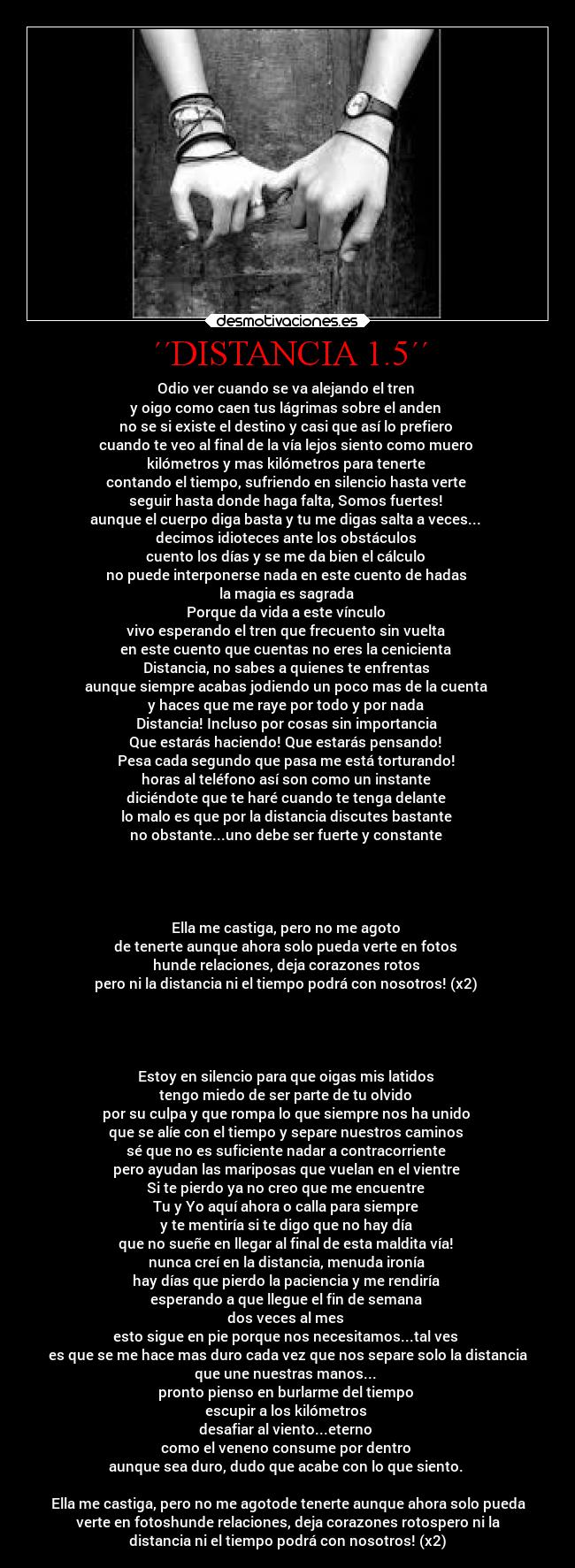 carteles distancia vida distancia rap locosdeamor porta letra desmotivaciones