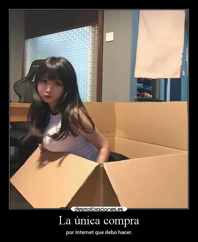 La única compra - por Internet que debo hacer.