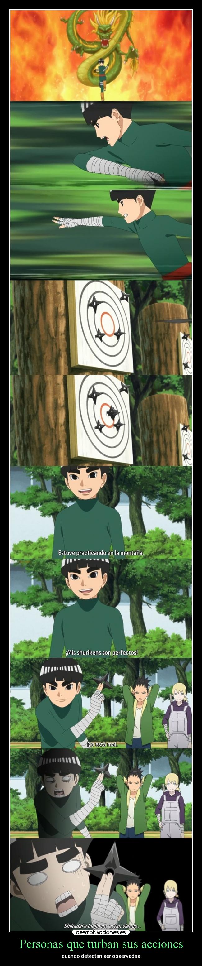 Personas que turban sus acciones - cuando detectan ser observadas