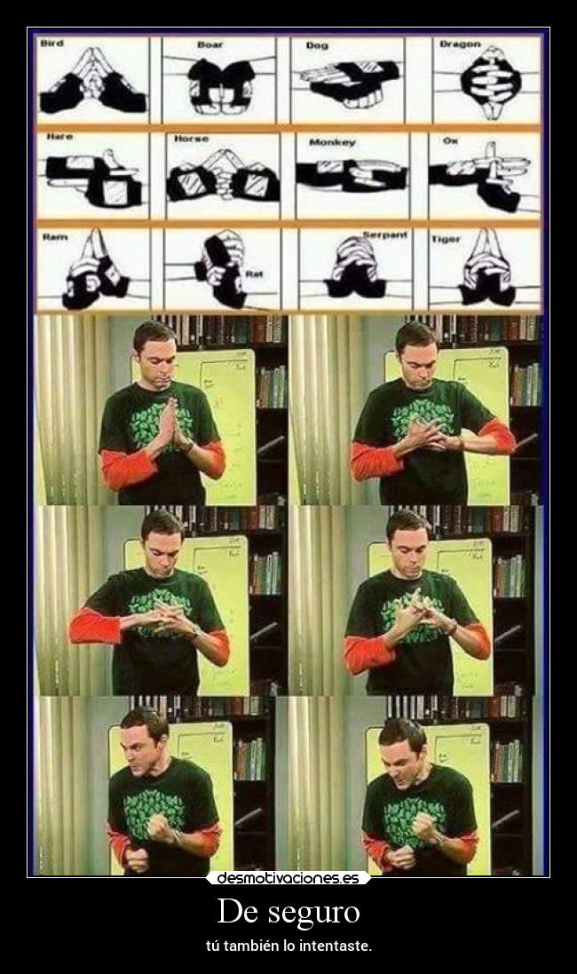 De seguro - tú también lo intentaste.