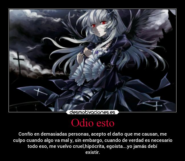 carteles odio anime desmotivaciones