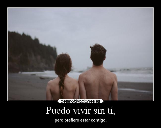 Puedo vivir sin ti, - pero prefiero estar contigo.