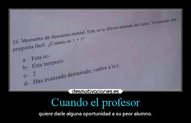 Cuando el profesor - 