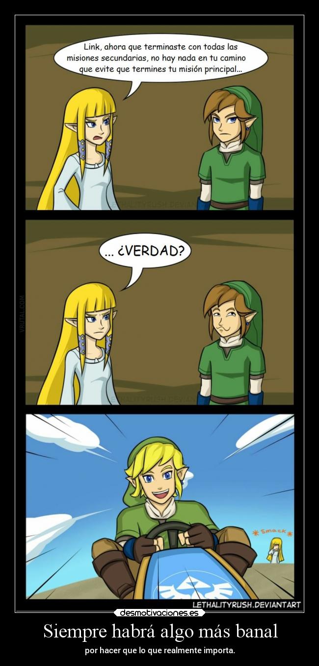 carteles videojuegos humor zelda link thelegendofzelda importante desmotivaciones