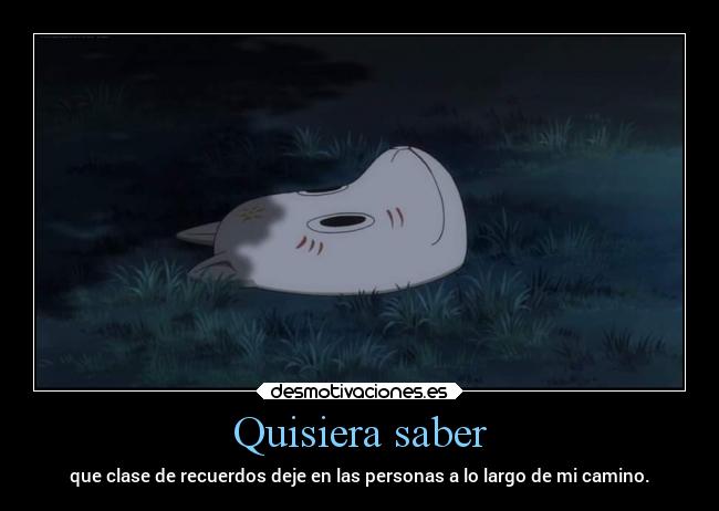 Quisiera saber - 