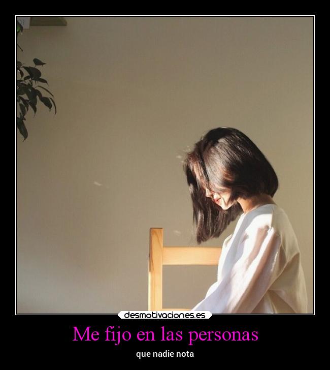 Me fijo en las personas -