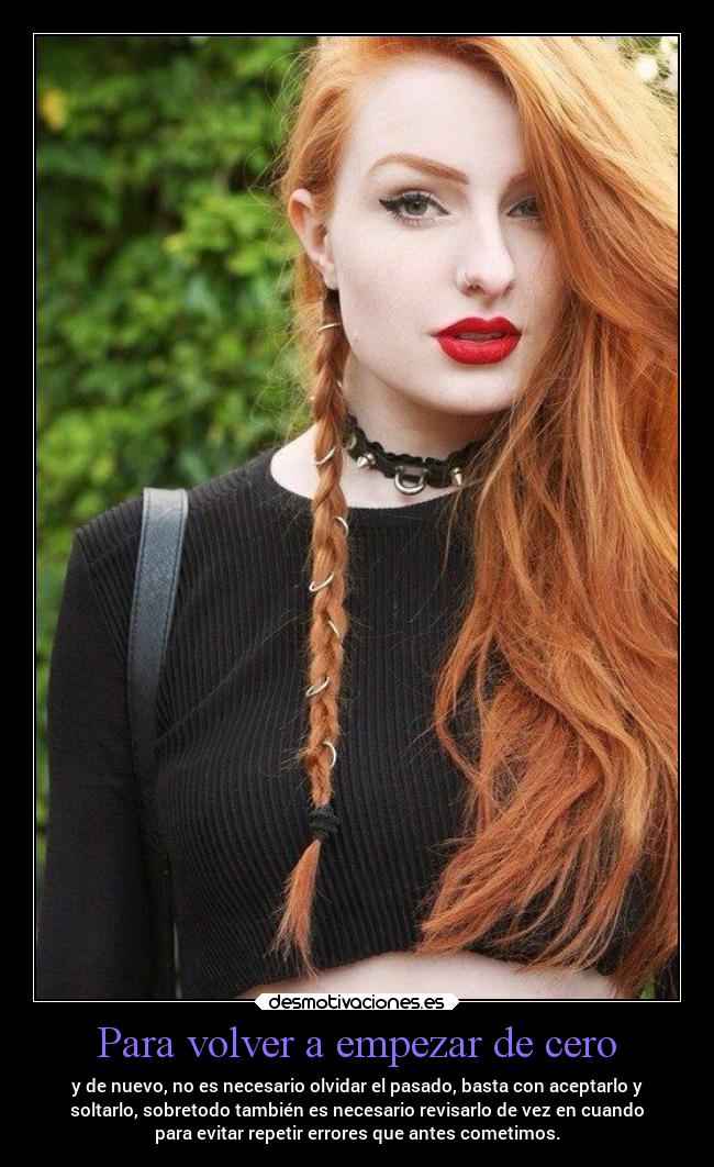 Para volver a empezar de cero -