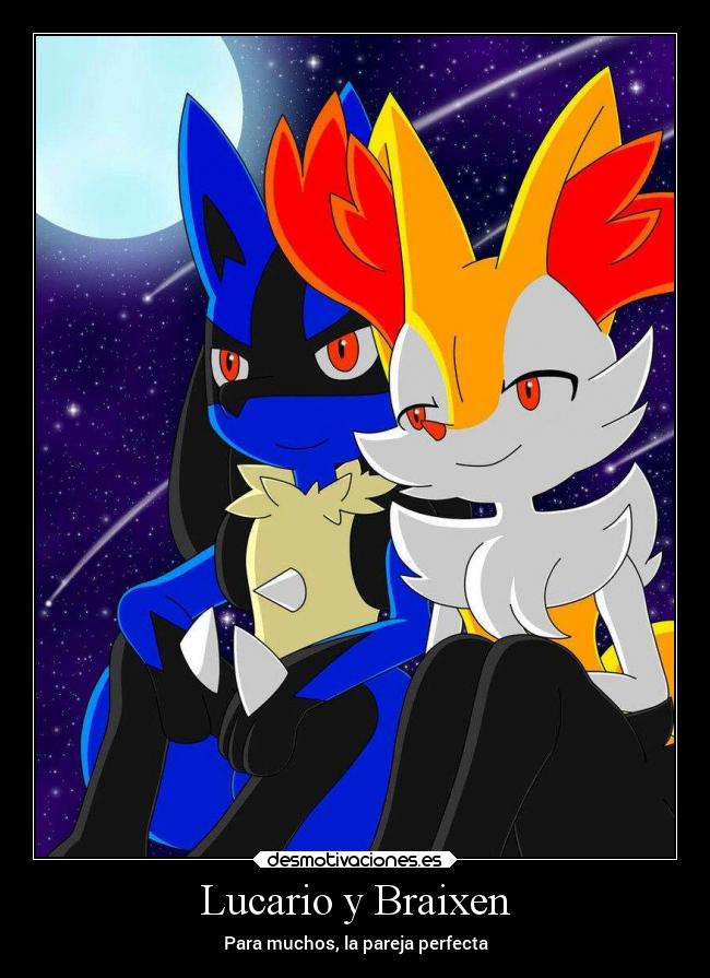 Lucario y Braixen - Para muchos, la pareja perfecta
