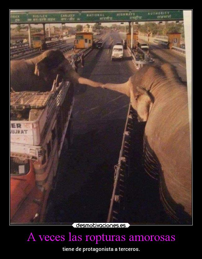A veces las ropturas amorosas - tiene de protagonista a terceros.