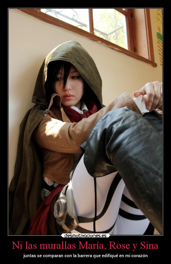 Ni las murallas María, Rose y Sina - juntas se comparan con la barrera que edifiqué en mi corazón