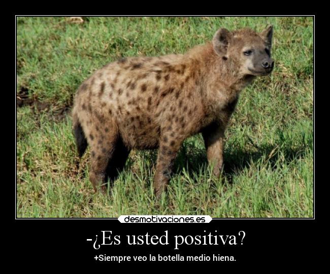 -¿Es usted positiva? -