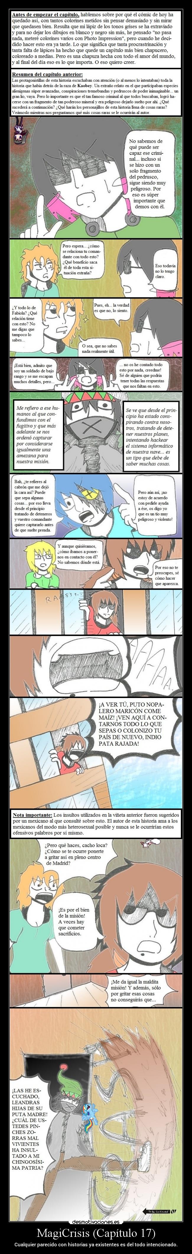 carteles anime extraterrestrial magical nonsense 572 magicrisis capitulo17 desmotivaciones