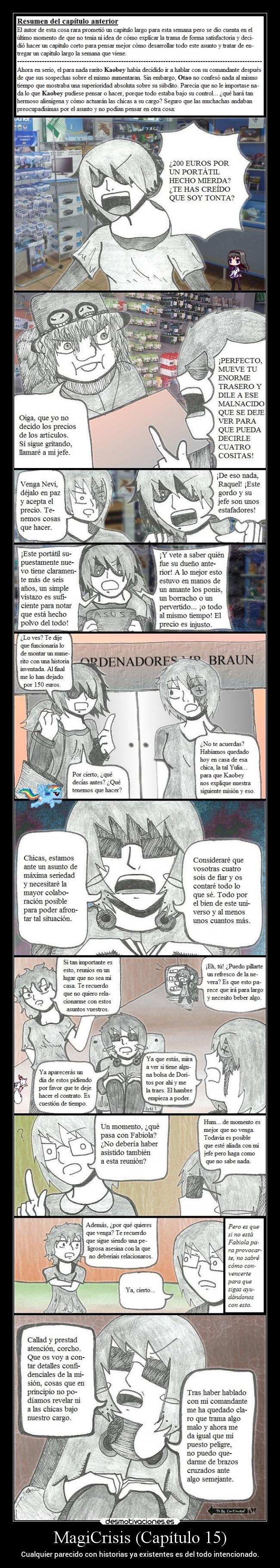 carteles anime extraterrestrial magical nonsense 570 magicrisis capitulo15 desmotivaciones