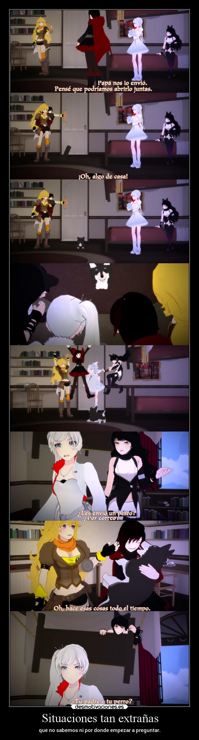 carteles anime momento situacion extrana raptorhunters pregunta duda erosekai desmotivaciones