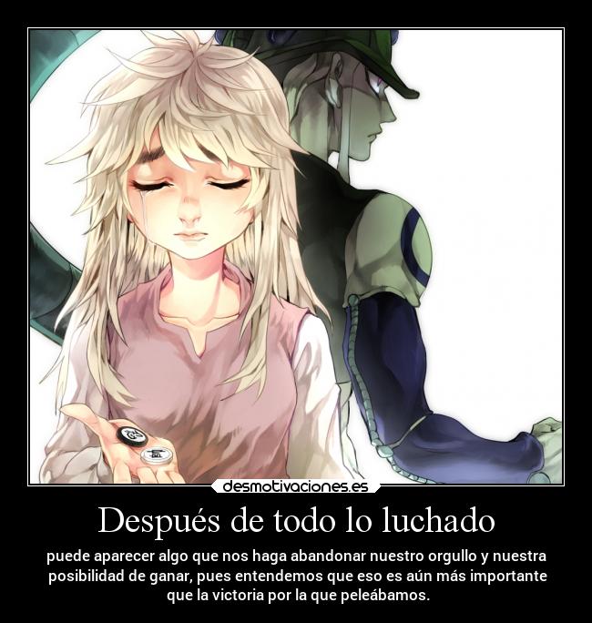 Después de todo lo luchado -