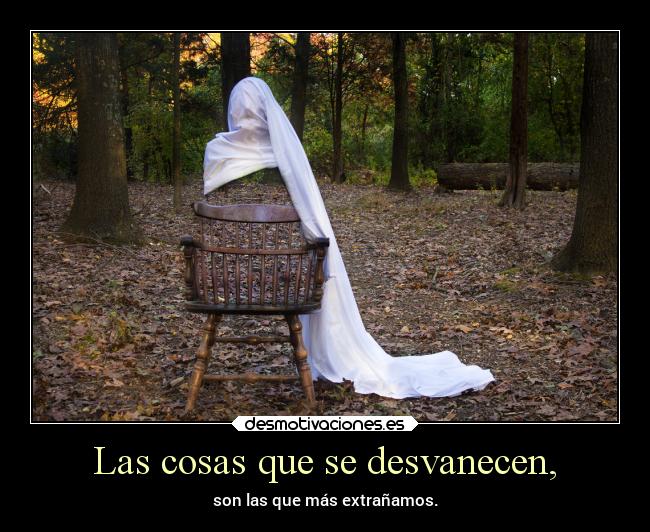 Las cosas que se desvanecen, - 