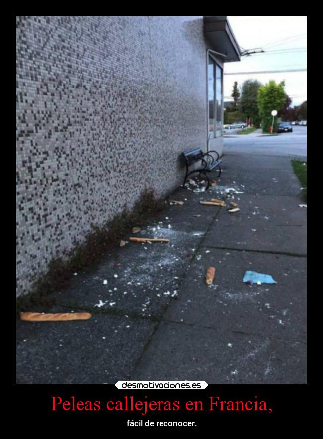 Peleas callejeras en Francia, - 