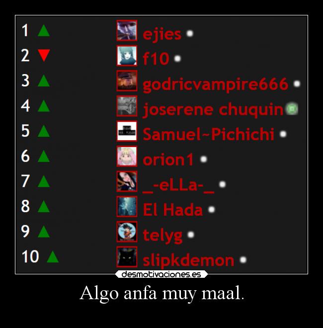 Algo anfa muy maal. -