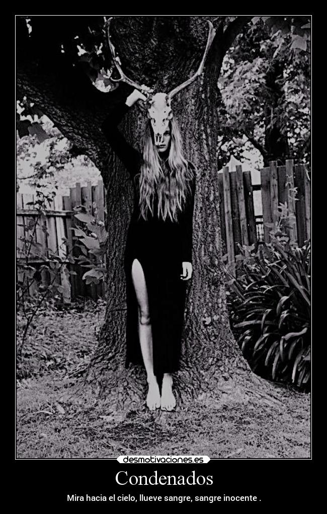 Condenados - Mira hacia el cielo, llueve sangre, sangre inocente .