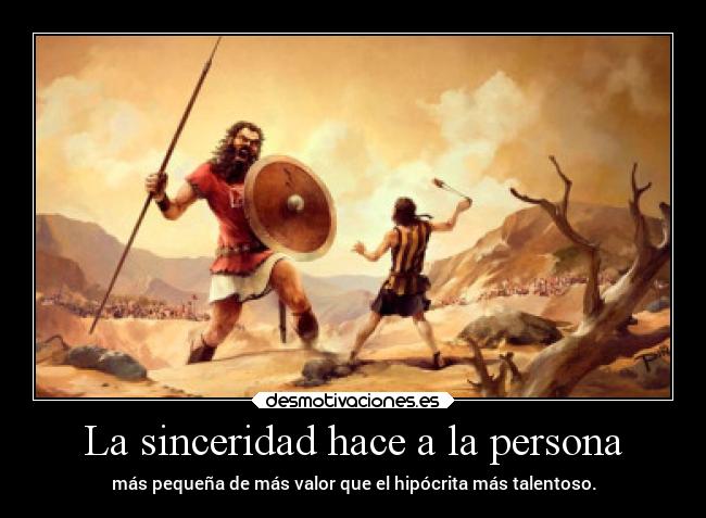 La sinceridad hace a la persona - 