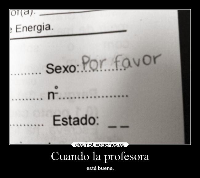 Cuando la profesora - 