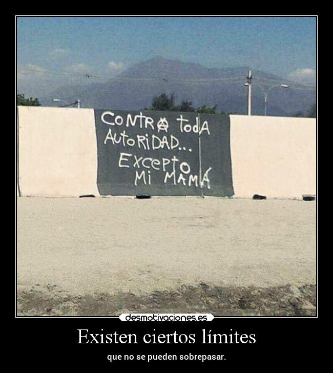 Existen ciertos límites - que no se pueden sobrepasar.