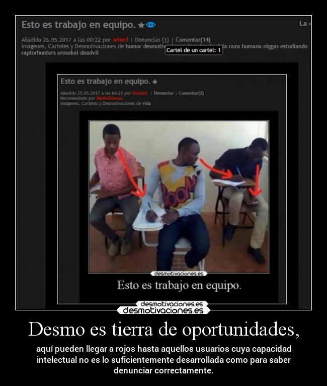 Desmo es tierra de oportunidades, - 