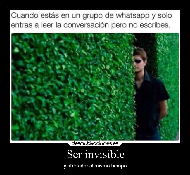 Ser invisible -