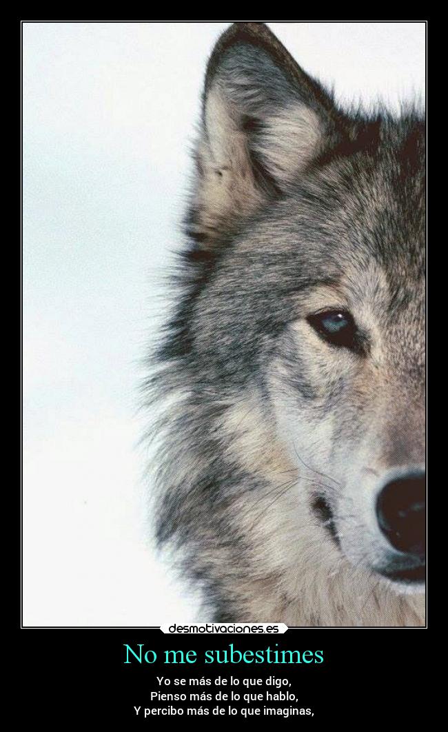No me subestimes -