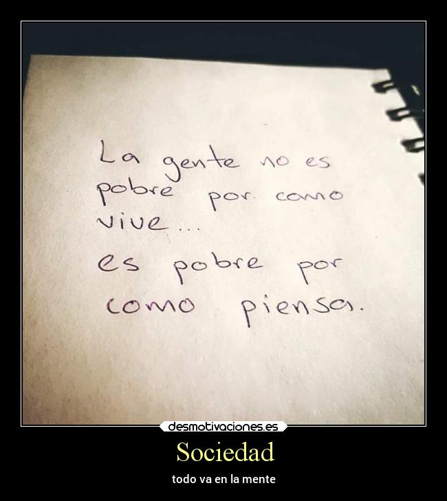 Sociedad - todo va en la mente