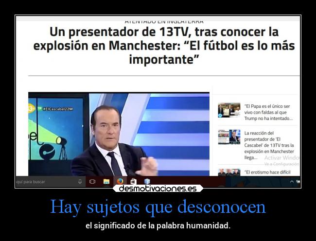 Hay sujetos que desconocen - 