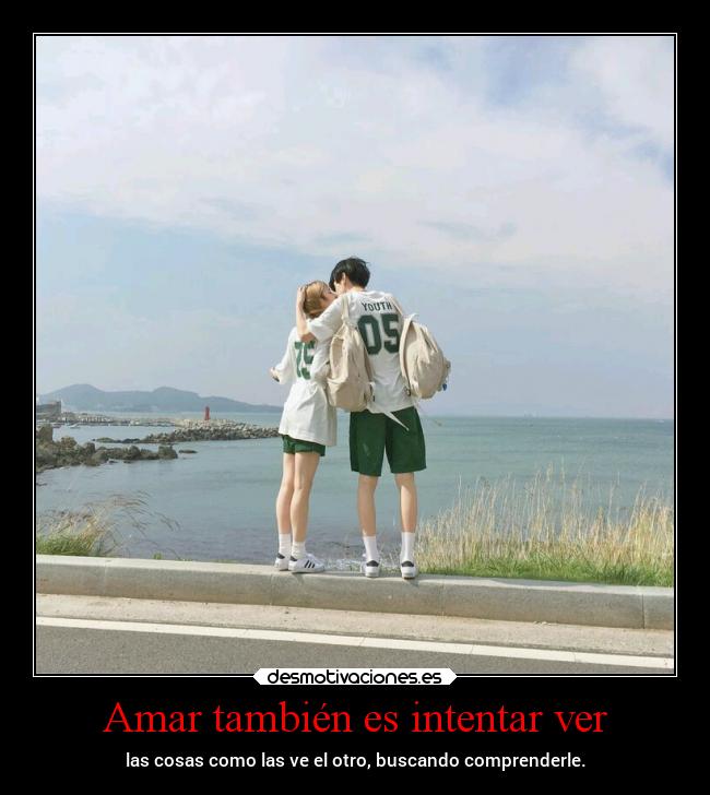 Amar también es intentar ver - 