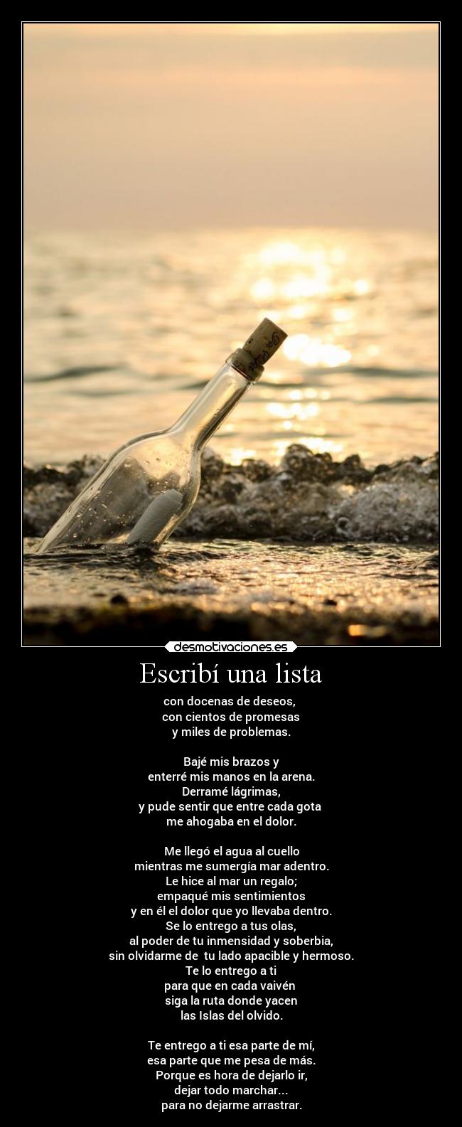 Escribí una lista -