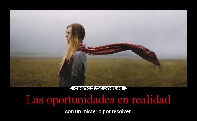 Las oportunidades en realidad - 