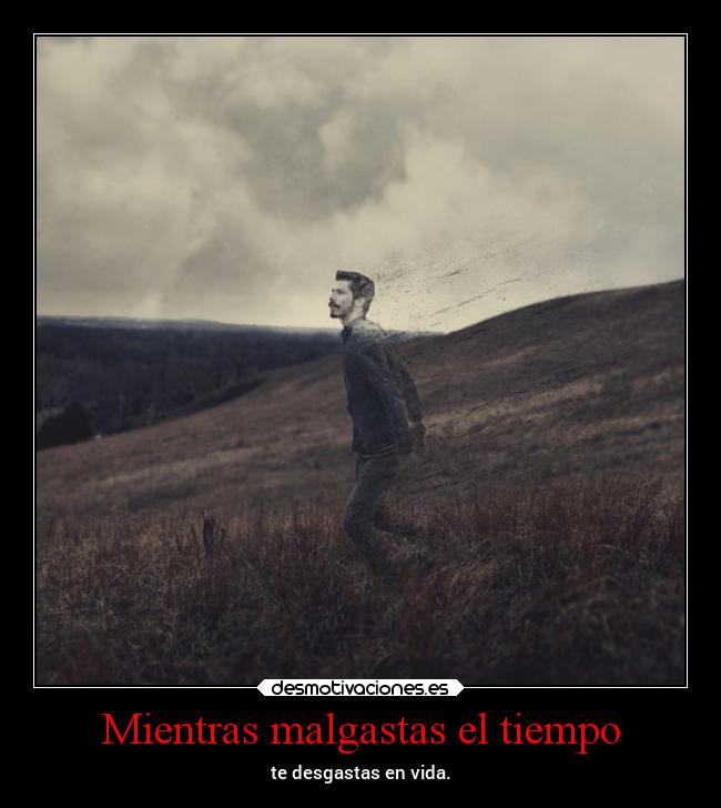 Mientras malgastas el tiempo -