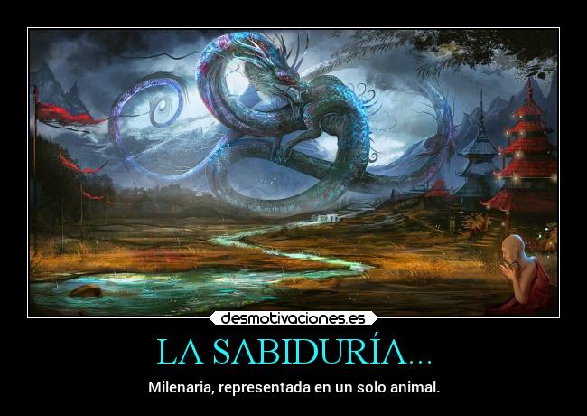 LA SABIDURÍA... - Milenaria, representada en un solo animal.