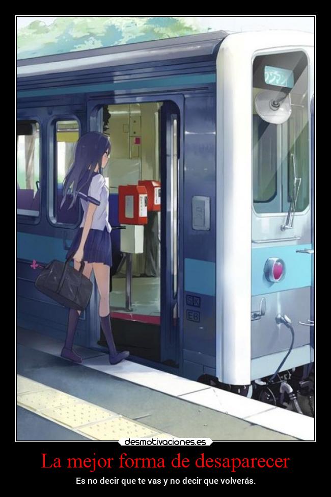 carteles anime alma amigos familia desaparecer desmotivaciones