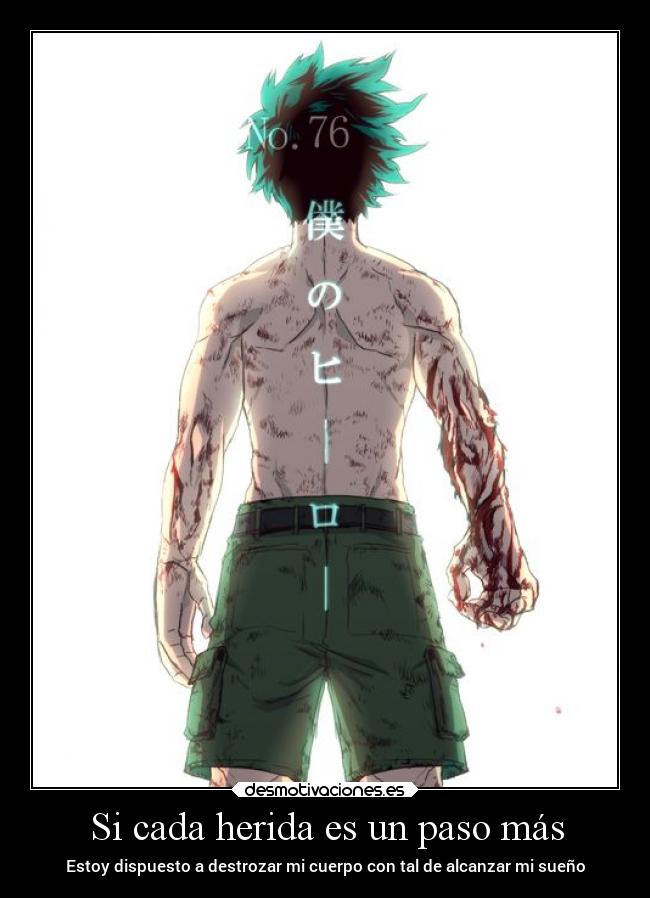 carteles anime boku hero academy izuku midoriya deku allmight desmotivaciones