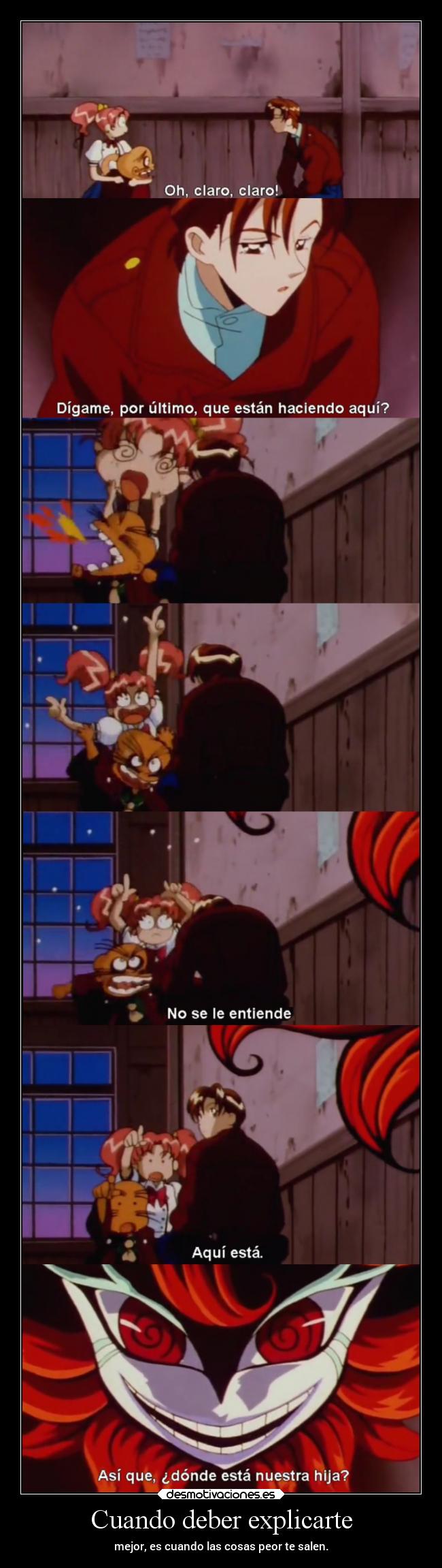 carteles anime explicar mejor cosas entender raptorhunters fallar desmotivaciones