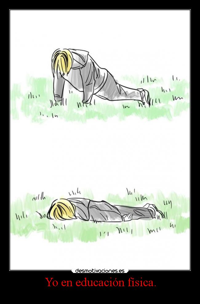 Yo en educación física. -