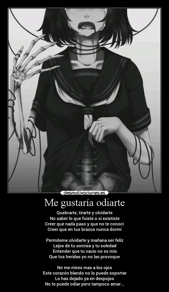 Me gustaría odiarte -