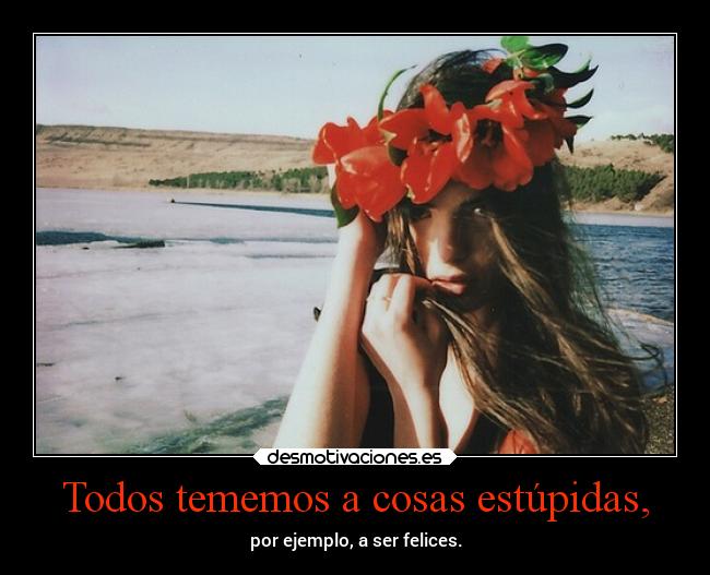 Todos tememos a cosas estúpidas, -