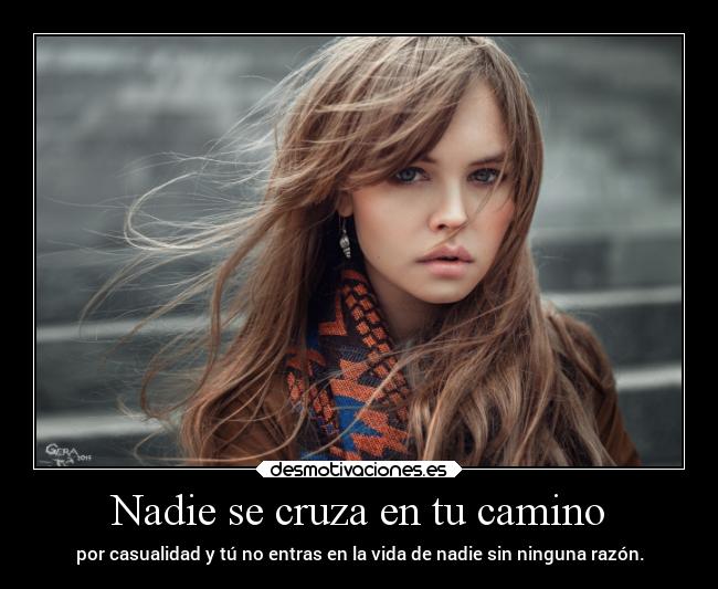 Nadie se cruza en tu camino -
