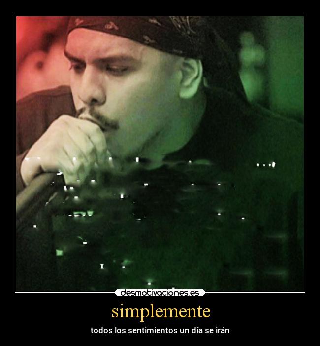 simplemente - todos los sentimientos un día se irán